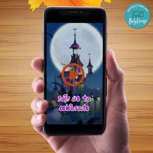 Vampirina Birthday Video Invitation Digital Template Customizable Instant Download