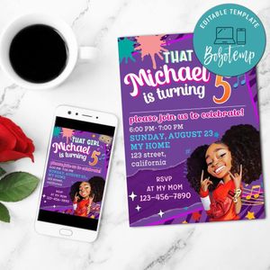 That Girl Lay Lay Birthday Mobile Invite Customizable Template Instant Download