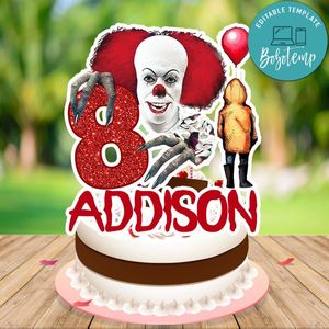 Pennywise Cake Topper Template Printable Instant Download
