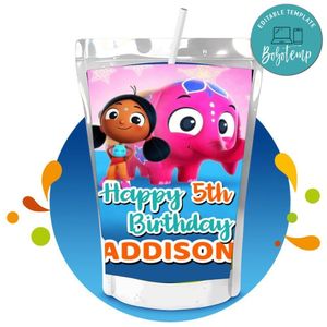 Deepa & Anoop Capri Sun Birthday Labels Digital File Printable Instant Download