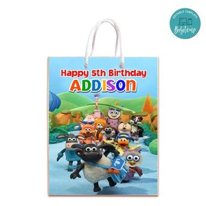 Timmy Time Gift Bag Label Template Printable Instant Download