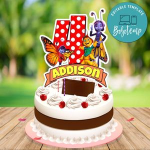 Butterfly Tale Cake Topper Template Printable Instant Download
