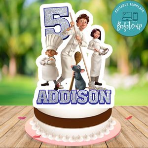 Ratatouille Cake Topper Template Printable Instant Download