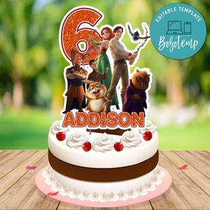 The Stolen Princess Cake Topper Template Printable Instant Download