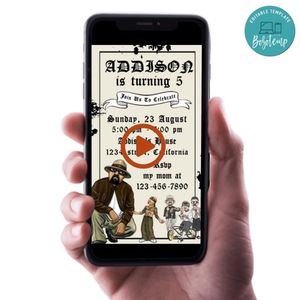 Cholo Birthday Video Invitation Digital Template Customizable Instant Download