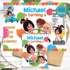 Cleo and cuquin Birthday Chip Bag Digital File Printable Instant Download