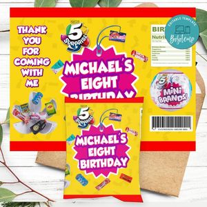Surprise Mini Brands Birthday Chip Bag Digital File Printable Instant Download