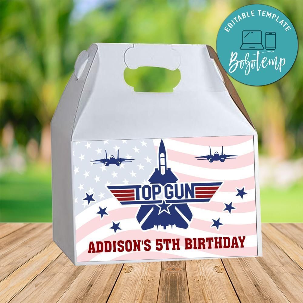 Top Gun Gable Box Digital File Printable Instant Download