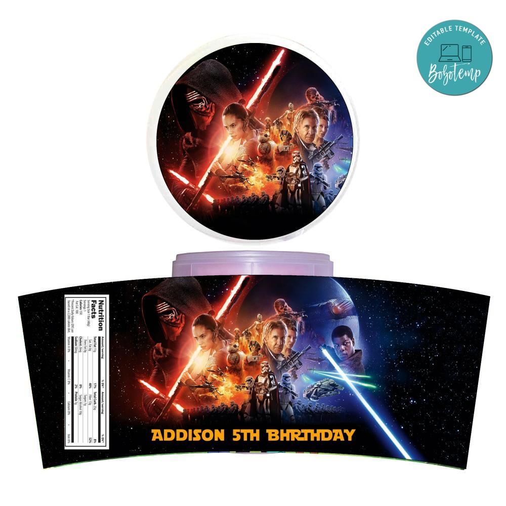 Star Wars Cotton Candy Label Template | Bobotemp