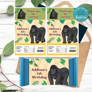 Gorilla Rice Krispies Treats Template Printable Instant Download