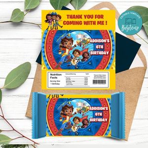 Santiago of the Seas Candy bar Label Customizable Template Instant Download