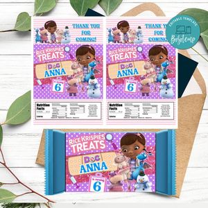 Doc McStuffins Rice Krispies Treats Template Printable Instant Download