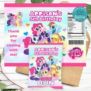My Little Pony Honeybun Snack Bag Digital File Printable Instant Download