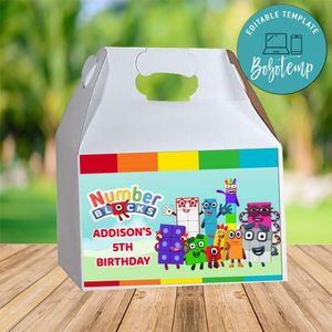 Numberblocks Gable Box Digital File Printable Instant Download