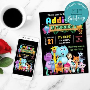 Reino Infantil Mobile Invite Customizable Template Instant Download
