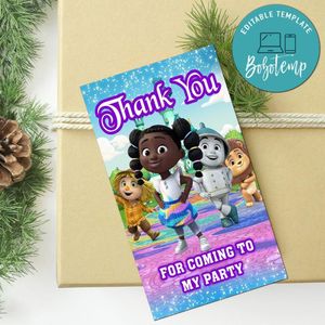 Dee And Friends Thank You Tag Customizable Template To Print At Home Instant Download