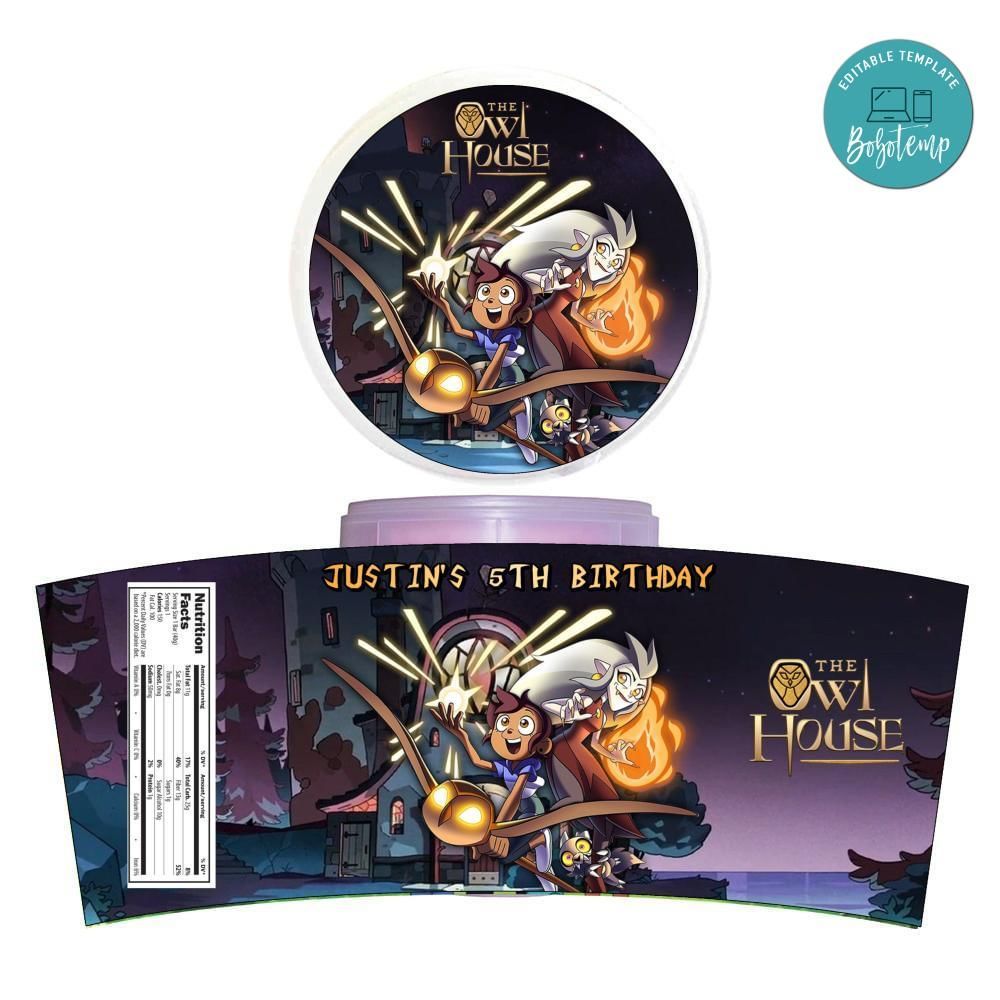 The Owl House Cotton Candy Label Template To Print At Home Instant Download