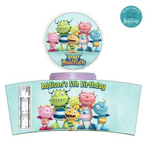 Henry Hugglemonster Cotton Candy Label Template To Print At Home Instant Download