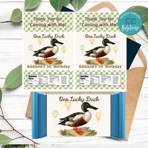 One lucky duck Rice Krispies Treats Printable Instant Download