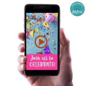 Ms. Rachel Birthday Video Invitation Digital Template Customizable Instant Download