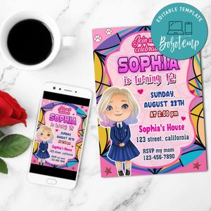Enid Birthday Flyer Customizable Template to Print at Home Instant Download