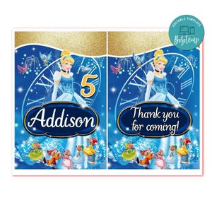 Cinderella Coloring Book Cover Template Printable Instant Download