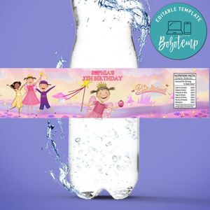 Pinkalicious Birthday Water Bottle Label Template To Print At Home Instant Download