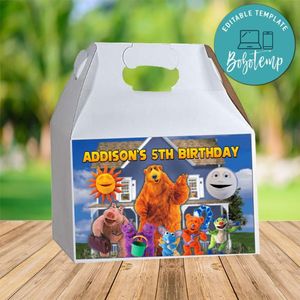 Bear In The Big Blue House Gable Box Digital File Printable Instant Download