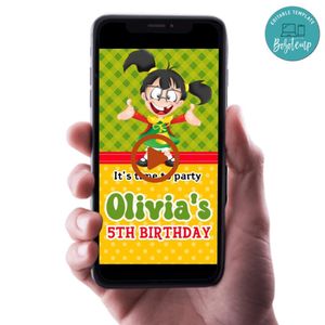 La Chilindrina Birthday Video Invitation Digital Template Customizable Instant Download