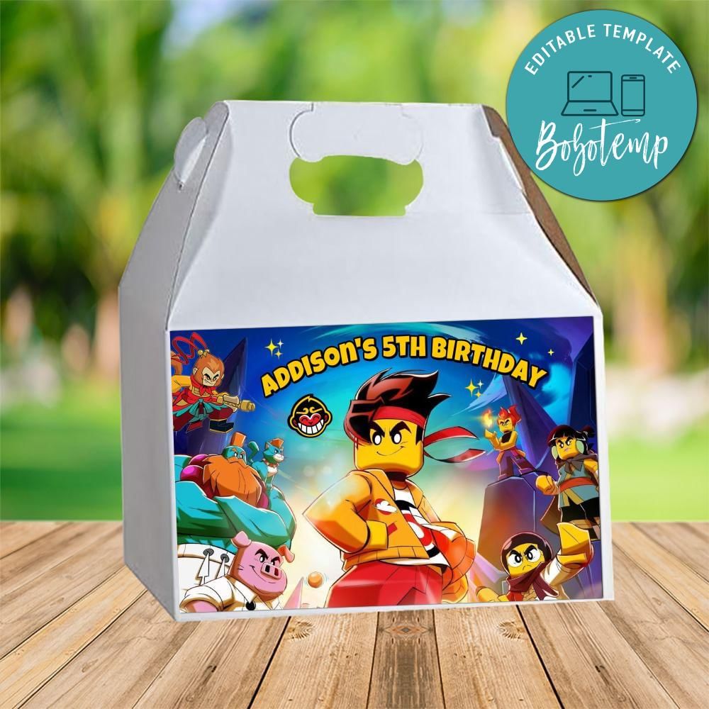 Monkie Kid Gable Box Digital File Printable DIY Bobotemp Monkie Kid Gable Box Digital File Printable DIY Bobotemp