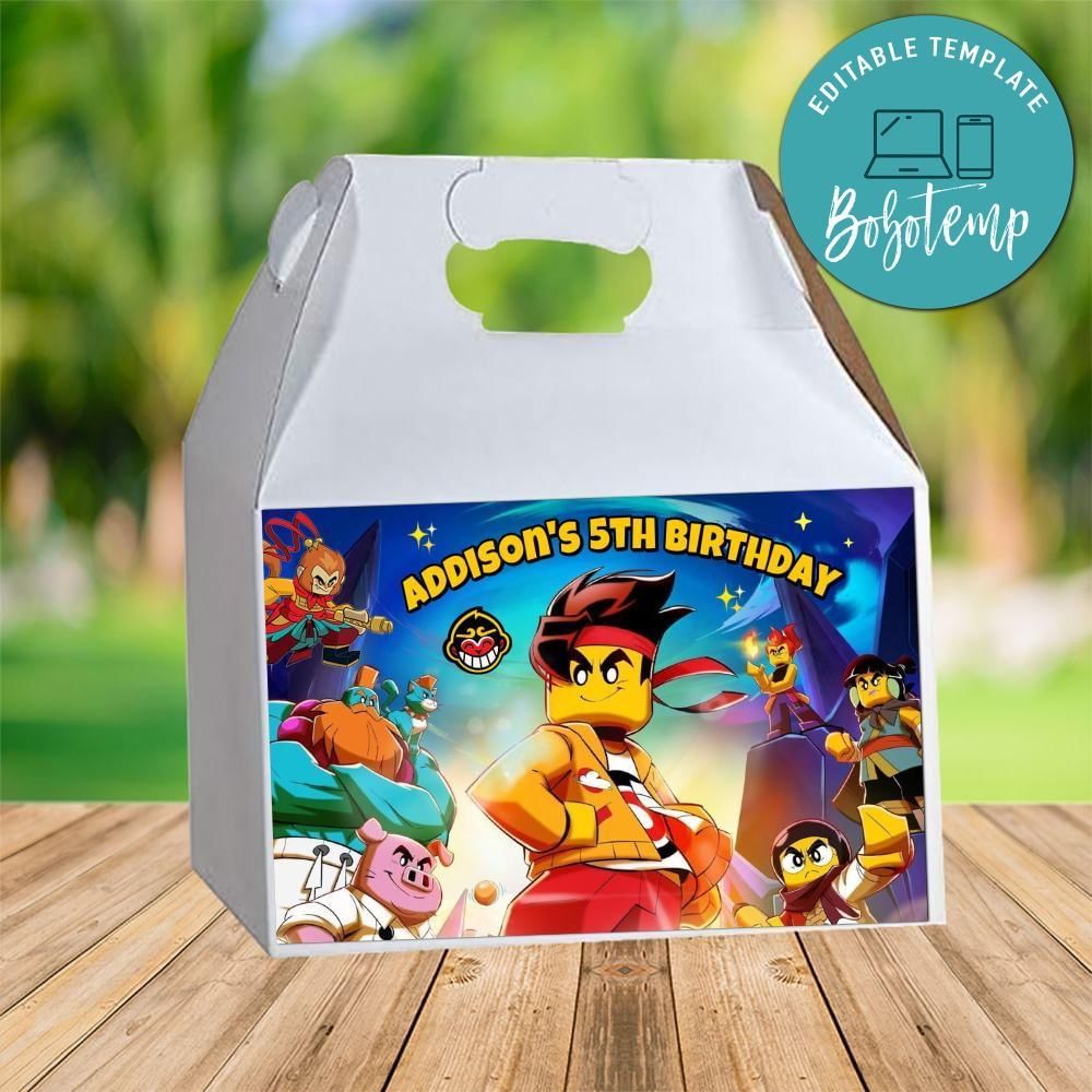 Monkie Kid Gable Box Digital File Printable Instant Download