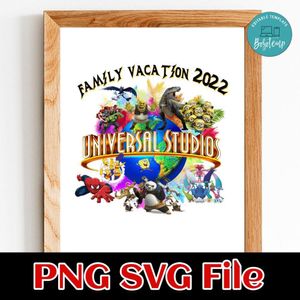 Universal Studios Family Vacation PNG file template