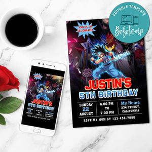 The Adventure of Dai Invitation Customizable Template to Print at Home Instant Download