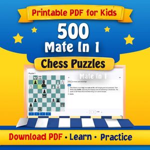 Mate in 1 Chess Puzzles for Kids - 500 Easy Checkmates PDF