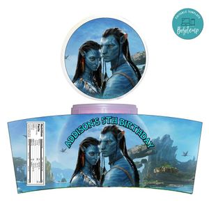 Avatar The Way Of Water Cotton Candy Label Template To Print At Home Instant Download