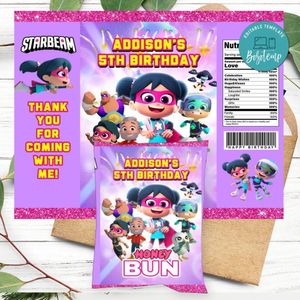 Starbeam Honeybun Snack Bag Digital File Printable Instant Download