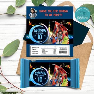 Over the moon Candy bar Label Customizable Template Instant Download