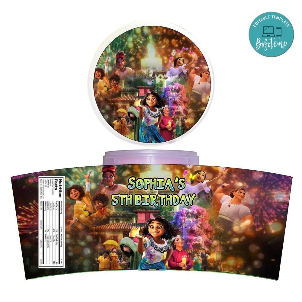 Encanto Cotton Candy Label Template To Print At Home Instant Download