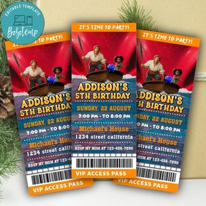 The Sea Beast Ticket Invitation Customizable Template Instant Download