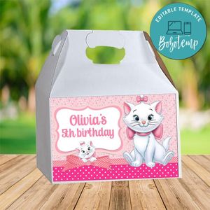Marie Kitten Gable Box Digital File Printable Instant Download