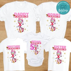 Amy rose Family Birthday Vacation PNG file template