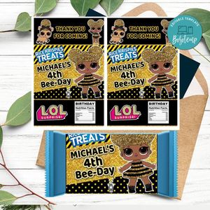 Lol Queen Bee Rice Krispies Treats Template Printable Instant Download