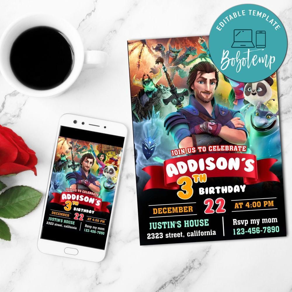 Everlasting Story Invitation Customizable Template to Print at Home Instant Download