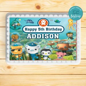 Octonauts Sheet Cake Template Printable Instant Download