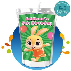 Jeni pinkfong Capri Sun Birthday Labels Digital File Printable Instant Download