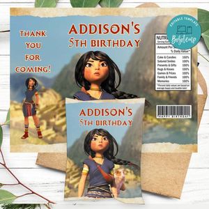 Kayara Birthday Chip Bag Label Customizable Instant Download
