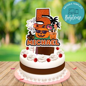 Summerween Cake Topper Template Printable Instant Download