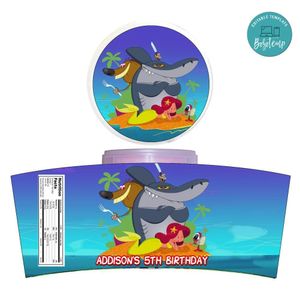 Zig & Sharko Cotton Candy Label Template To Print At Home Instant Download