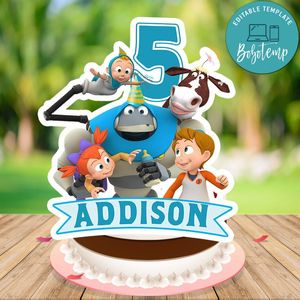 Arpo Birthday Cake Topper Template Printable Instant Download