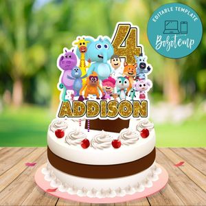 Reino Infantil Cake Topper Template Printable Instant Download